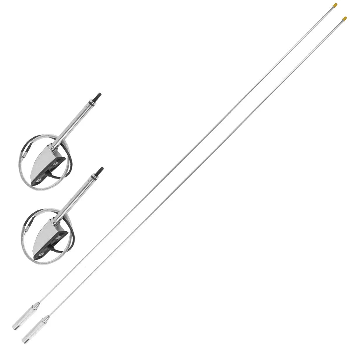 2X Antenna Kit Folding Mount for Honda Goldwing 1800 GL1800 (2001–2017) Chrome