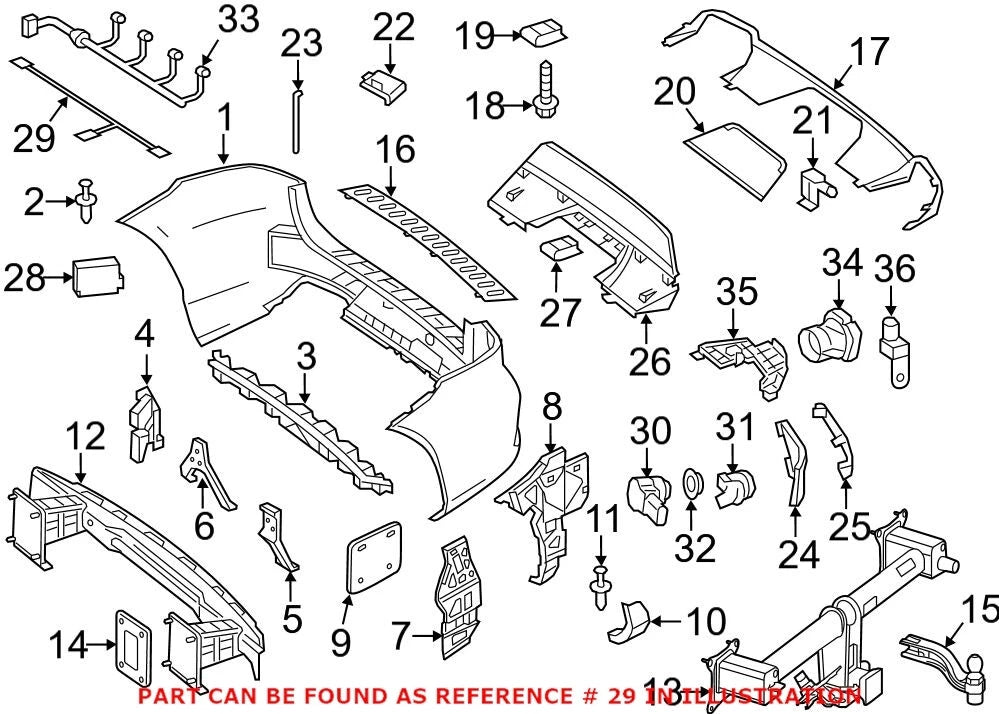 Rear Parking Aid System Wiring Harness 1664401532 for Mercedes