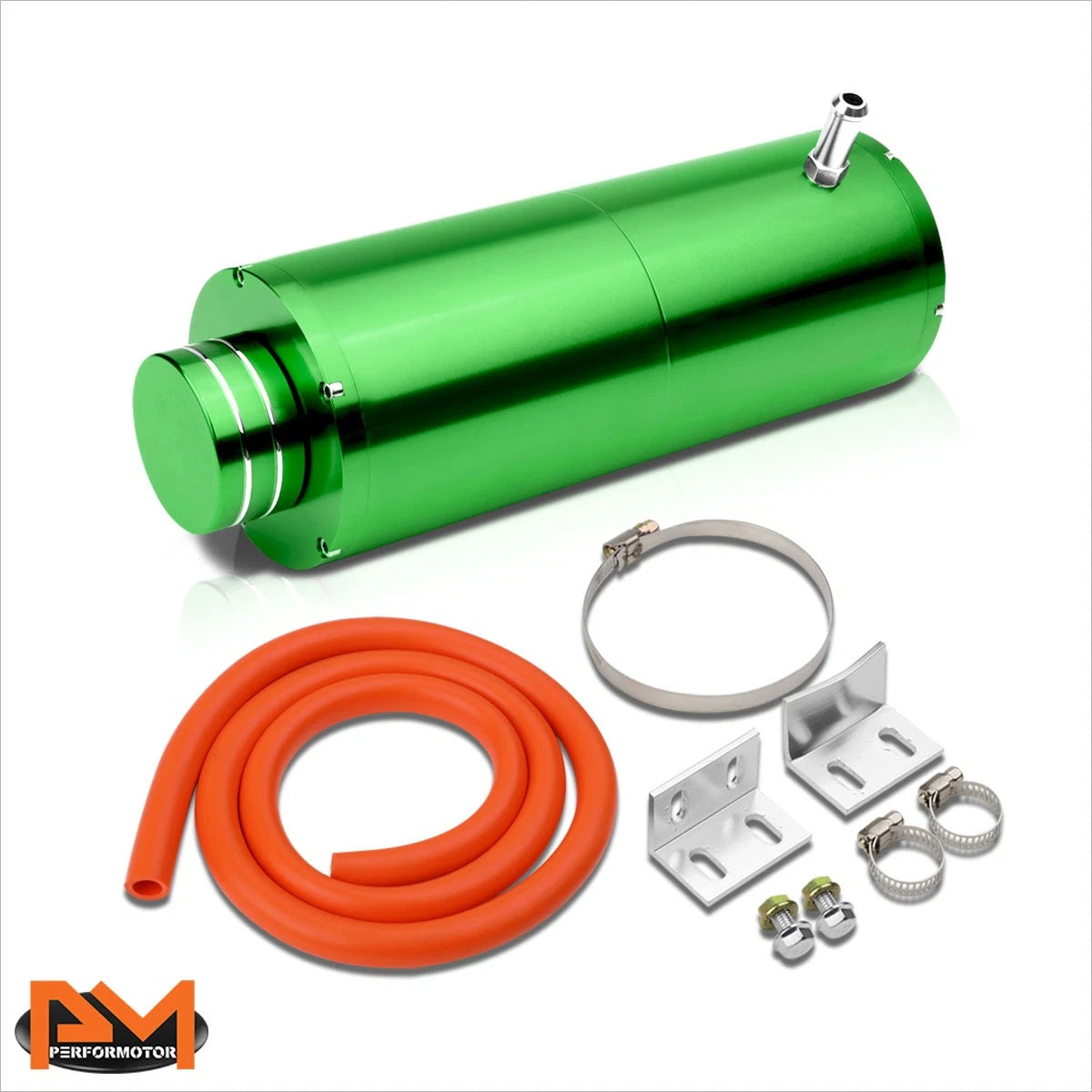 Coolant Recovery Overflow Tank for Universal Vehicles (8.5" x 3", Green)
