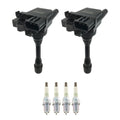 Set of 2 Ignition Coils & 4 NGK Platinum Spark Plugs for Mitsubishi Mirage (2014–2020)