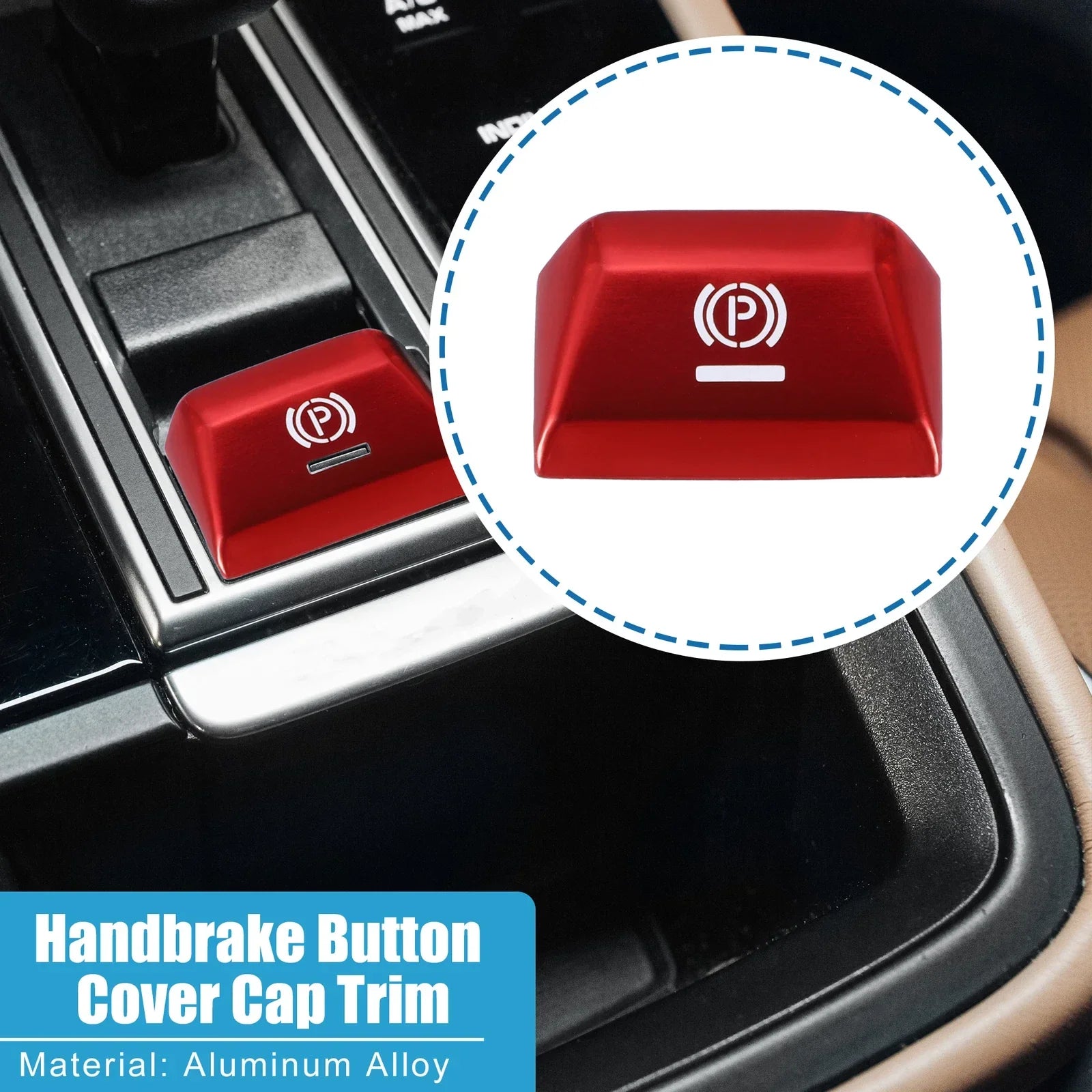 Electronic Handbrake Button Cover for Porsche Panamera (2017-2022) Red