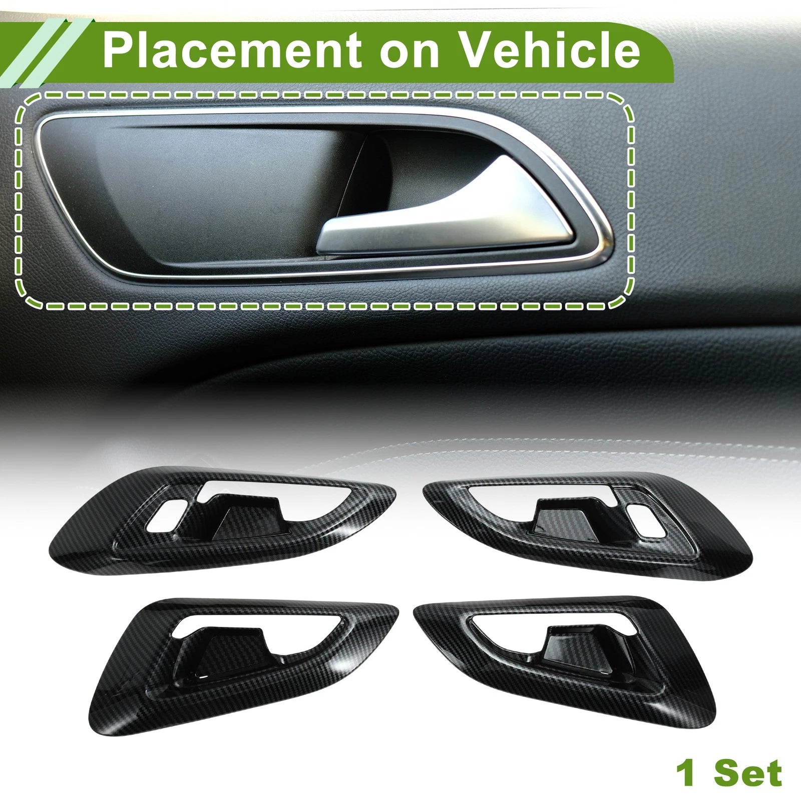 Set of 1 Interior Door Handle Bowl Cover Trim for Chevrolet Trax (2013–2020)