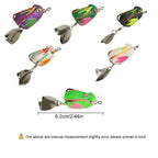 Frog Shaped Lure Bait for Bass (6.2cm) - 45 Degree Entry for Smooth Action