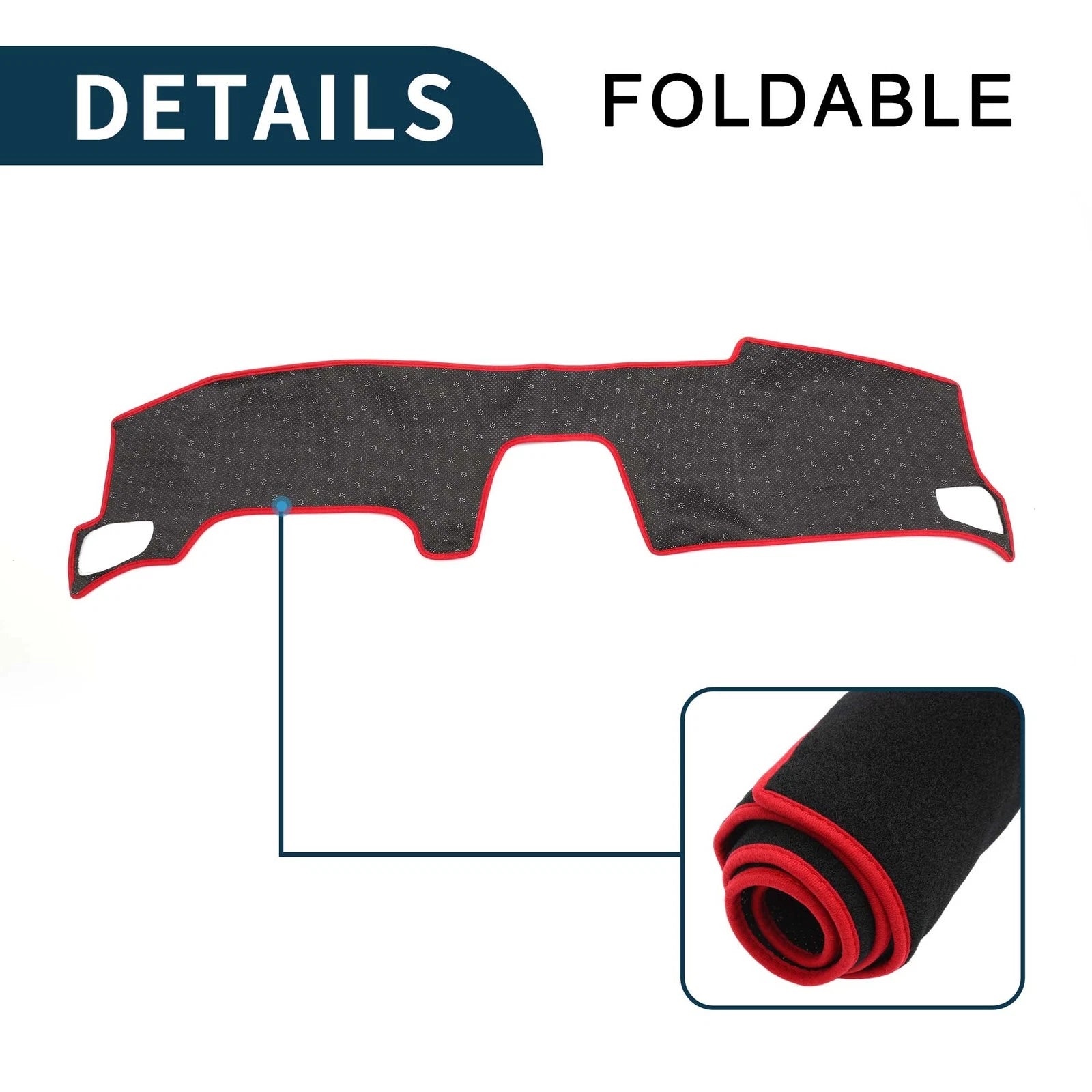 Dashboard Dash Cover Mat for Honda Accord (2024) Black Red