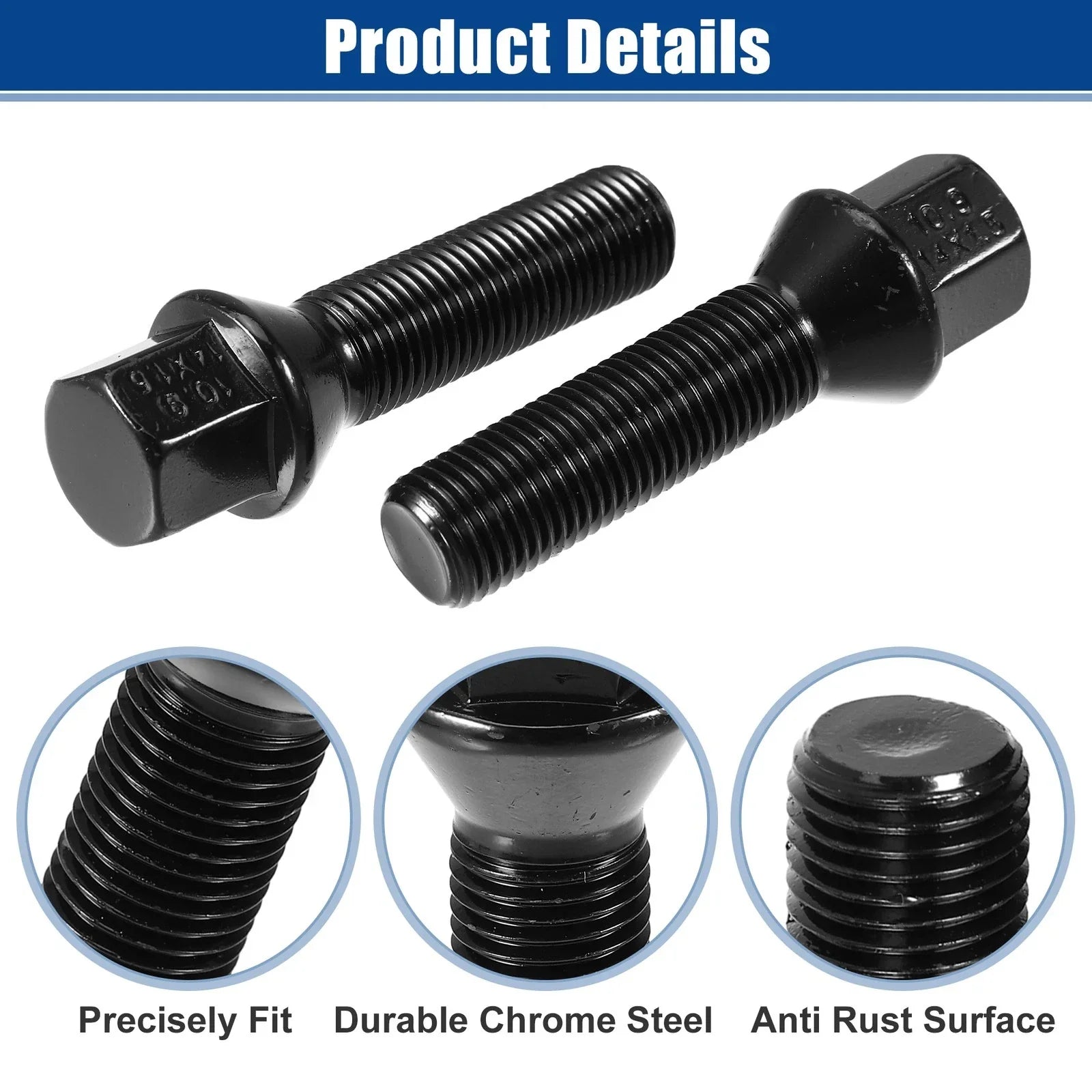20 x Extended Wheel Lug Bolts M14x1.5 45mm Conical Seat for BMW X3 E83