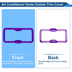 Set of 4 Air Condition Outlet Vent Trim Cover Frame for Ford Bronco (2021–2024) Purple