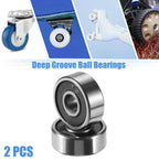2 Pcs 624-2RS Deep Groove Ball Bearings for Auto (4x13x5mm)