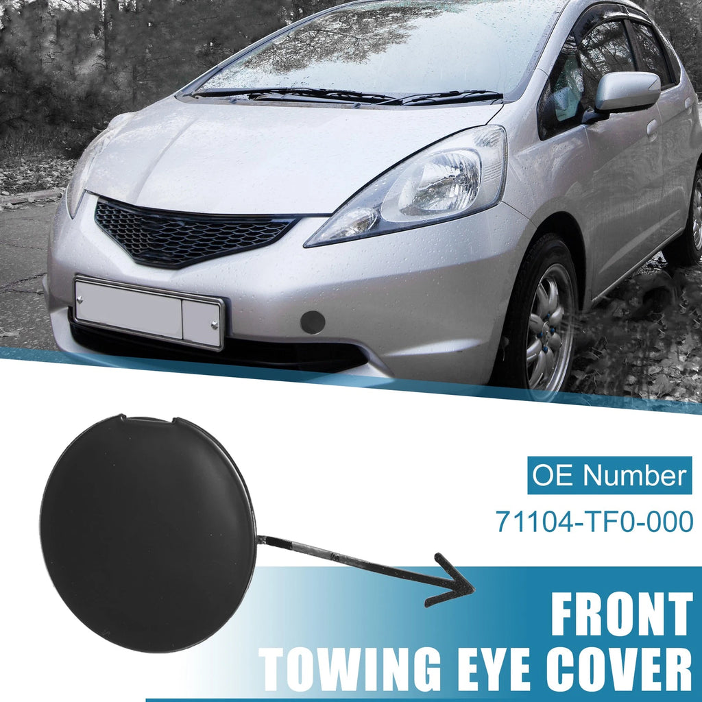 Tow Hook Cover for Honda Jazz Fit GE (2008–2010) 71104-TF0-000 Black