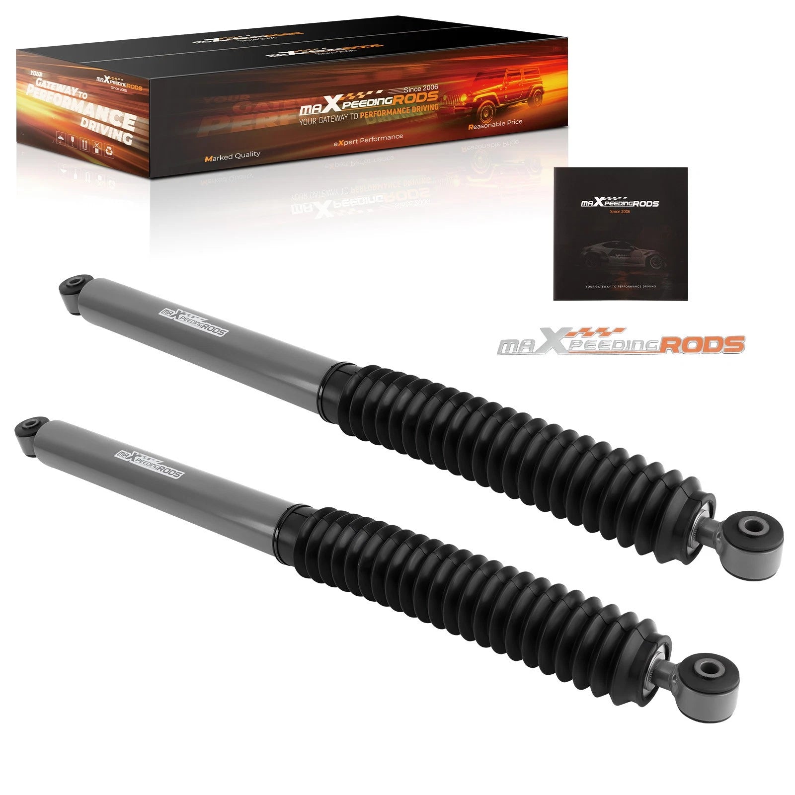 2X Rear Shock Absorbers for GMC Sierra 1500 2WD 4WD (1999–2006)