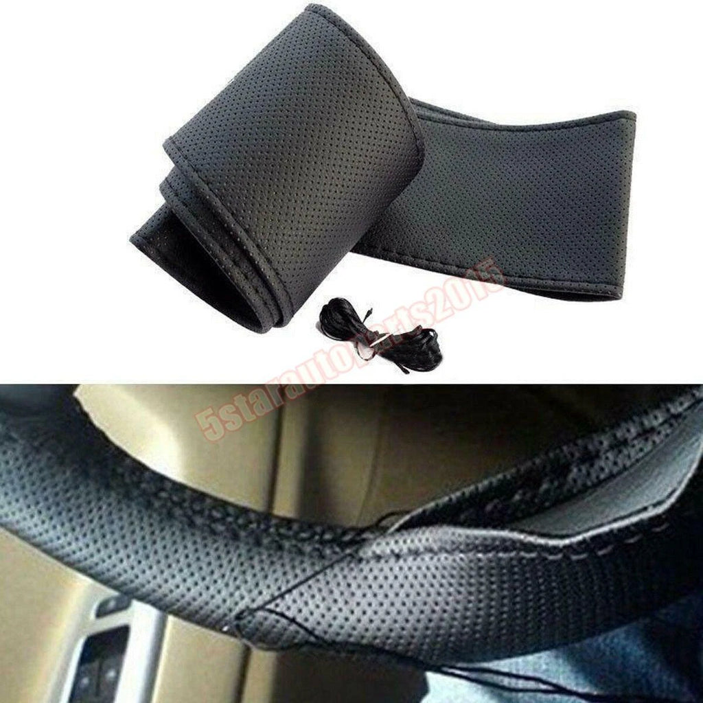 15" PU Leather Steering Wheel Cover for Universal Fit (DIY)