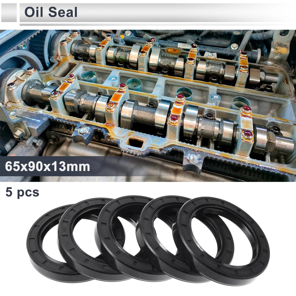 Set of 5 Oil Seal Rotary Shaft Seal for Various Models (65x90x13mm)