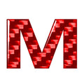 M Carbon Red Letter Decals Stickers for Car Badge Emblem
