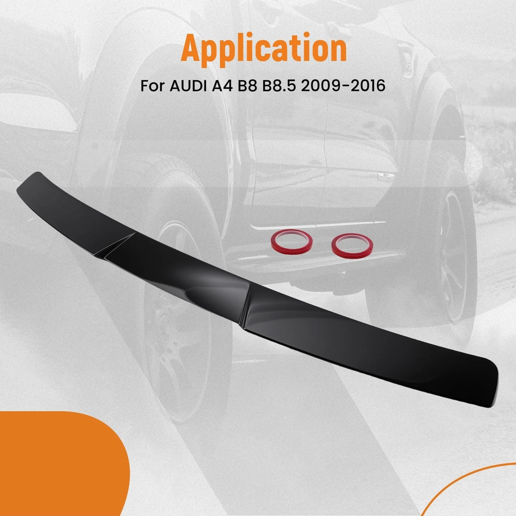 Black Painted Rear Trunk Wing Spoiler for Audi A4 B8 B8.5 (2009–2016)