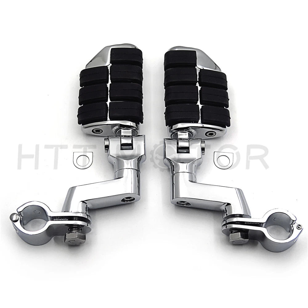Offset 1.5" Wing Foot Pegs Clamps for Yamaha XV250 XV400 XV535 XV750