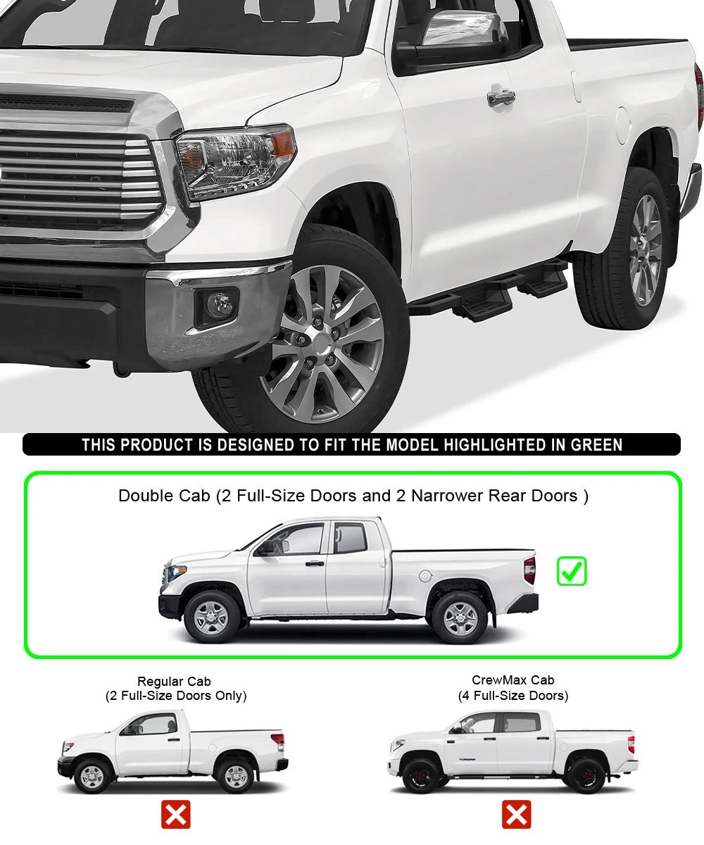 Stainless Steel Pocket Steps for Toyota Tundra Double Cab (2007–2021)