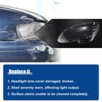 Pair Headlight Clear Lens Cover for Mercedes Benz C-Class W204 (2007–2014) No.2048208861