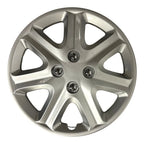 Wheel Cover Hubcaps Push On Silver Set for 2003-2005 Honda Civic (15 in)