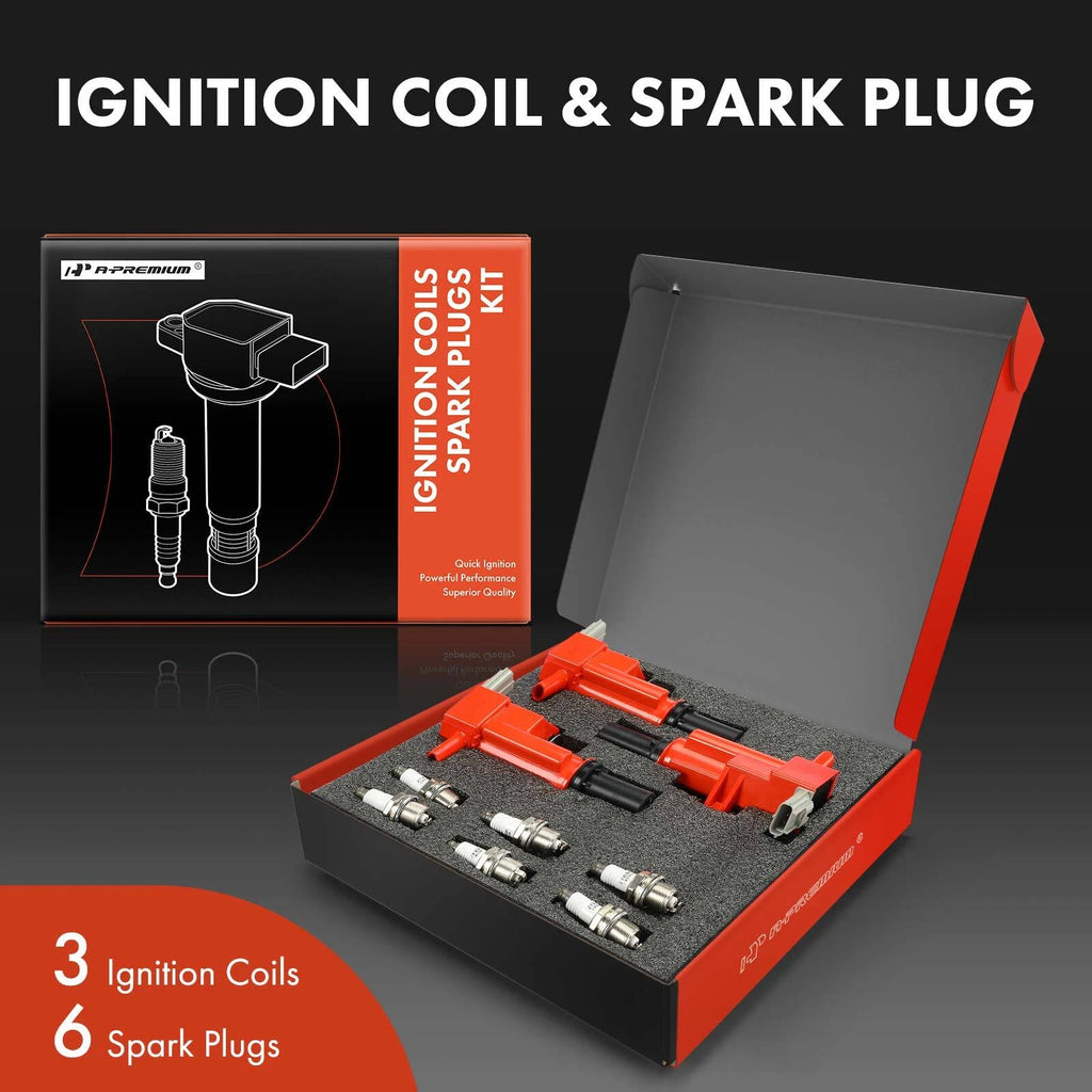 3X Ignition Coil & 6X Iridium Spark Plug for Ram Dakota (2011)