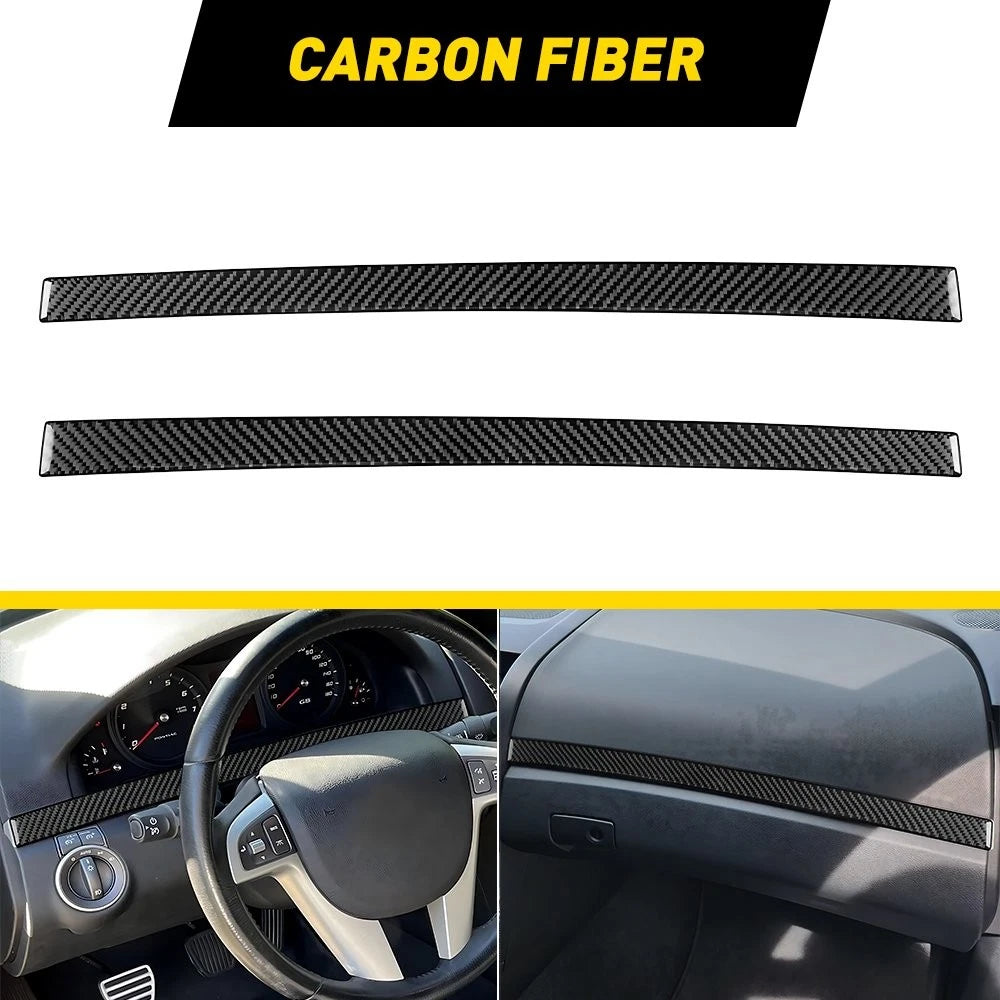 2X Carbon Fiber Control Dashboard Panel Cover Trim for Pontiac G8 (2008–2009)