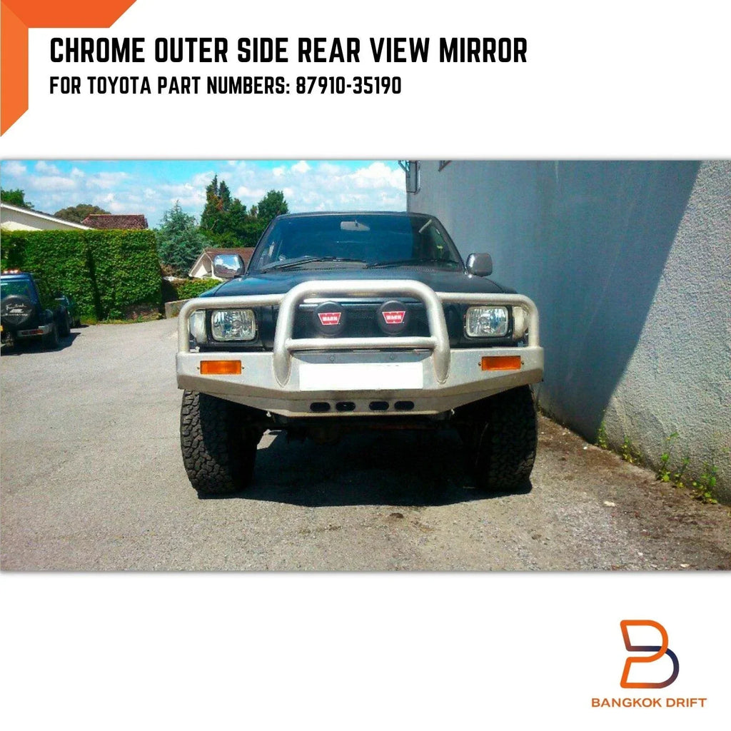 Chrome Door Mirror RH for Toyota Hilux LN106 4WD Ute 4Runner Surf (1988-1997)