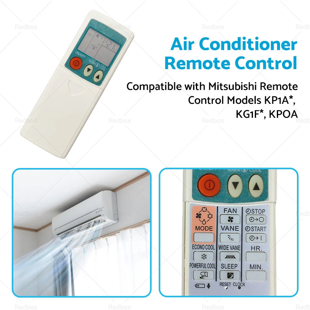 Air Conditioner Remote Control for Mitsubishi KPOA KP1A KG1F
