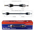 Set of 2 Front CV Axle Shafts for Chevrolet HHR (2006–2011) 5T45MI