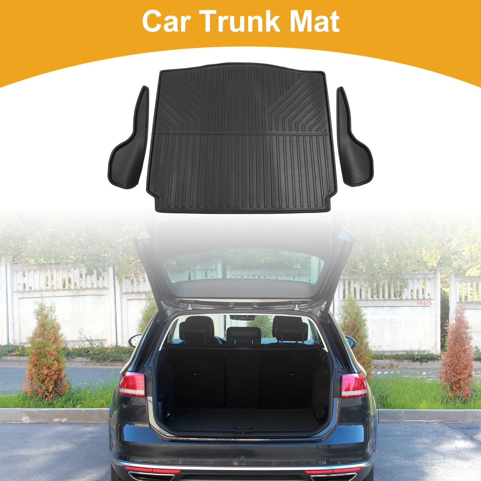 Cargo Liner Rear Trunk Mat for Toyota Corolla Cross (2021–2024) TPE Stripe