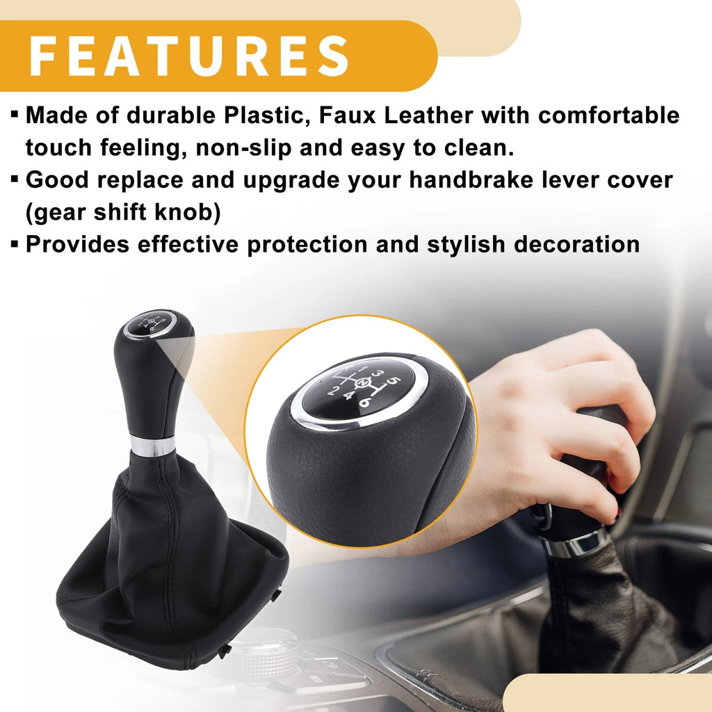 6 Speed Gear Shifter Knob with Cover for Mercedes-Benz C-Class (2000–2007)