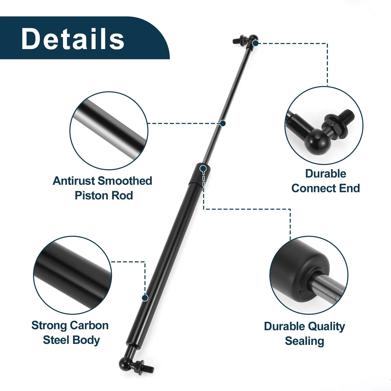 Set of 2 Front Hood Lift Supports Struts for Mitsubishi Lancer-ex (2008–2017)