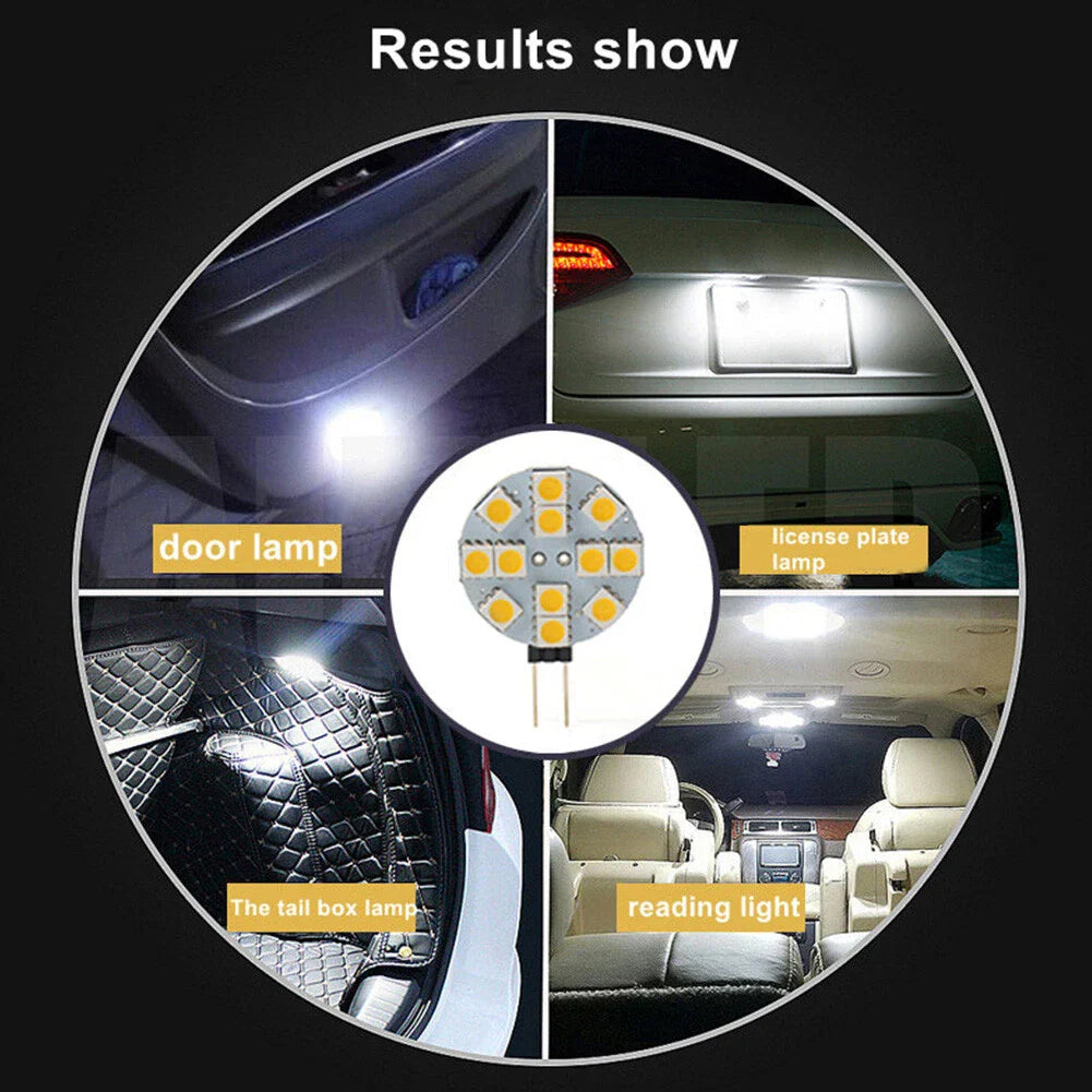 Warm White 5050 SMD G4 Socket Round Bulb for Car RV Landscape