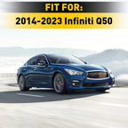 Glossy Black Headlight Eyelid Trim for Infiniti Q50 (2014â2020)