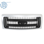 Front Upper Grille for Ford F150 (2009-2014) Silver Black
