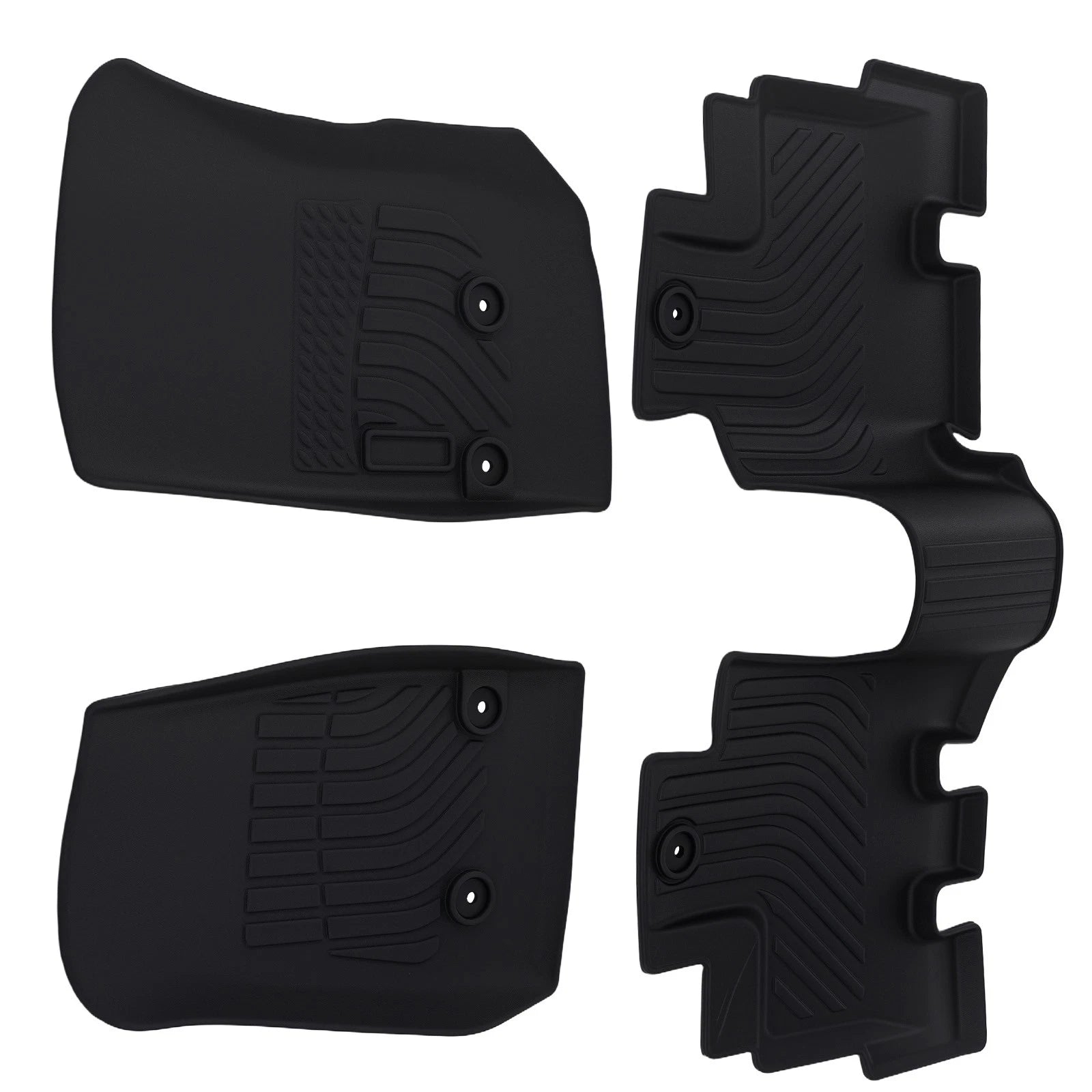 Set of 2 Black All-Weather Floor Mats for Jeep Wrangler JK Unlimited (2014–2018)