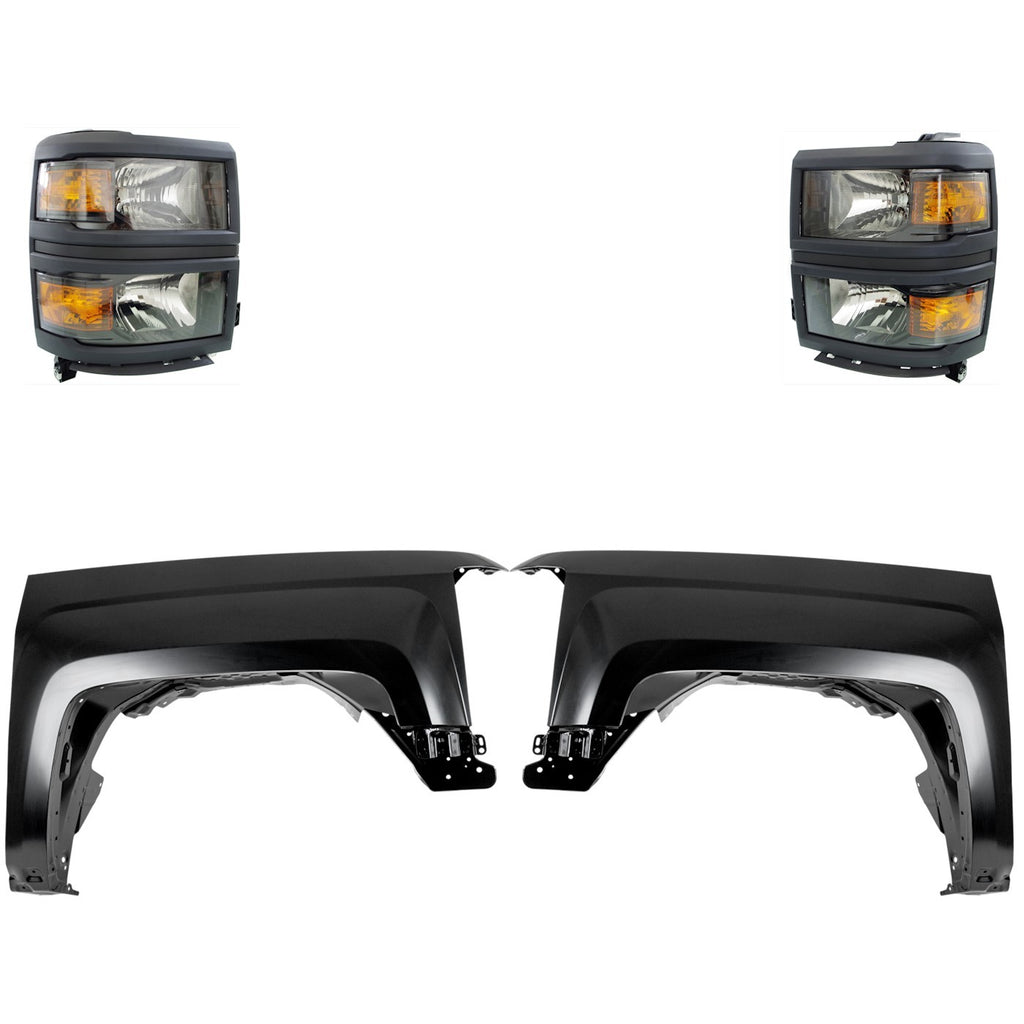 Fender Kit for Chevrolet Silverado 1500 (2015) Primed CAPA Front Left & Right