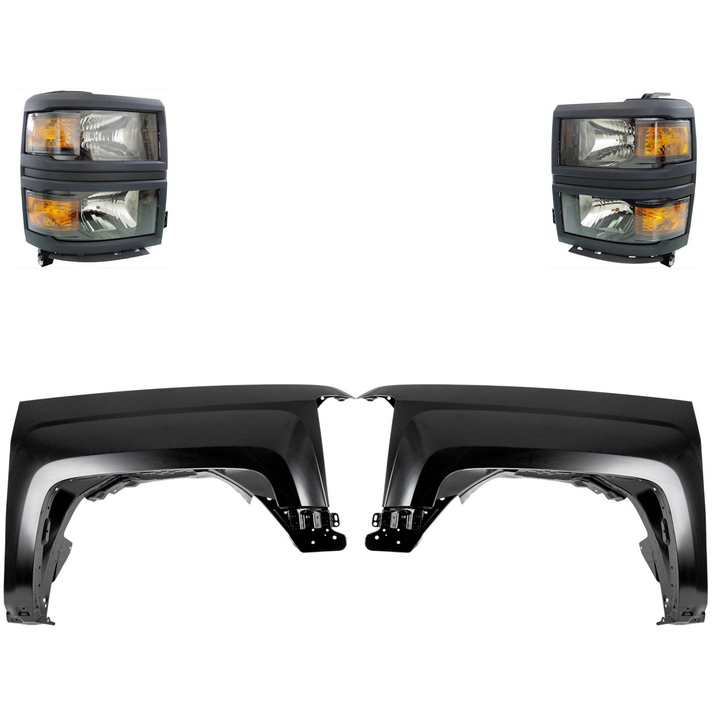 Fender Kit for Chevrolet Silverado 1500 (2015) Primed CAPA Front Left & Right