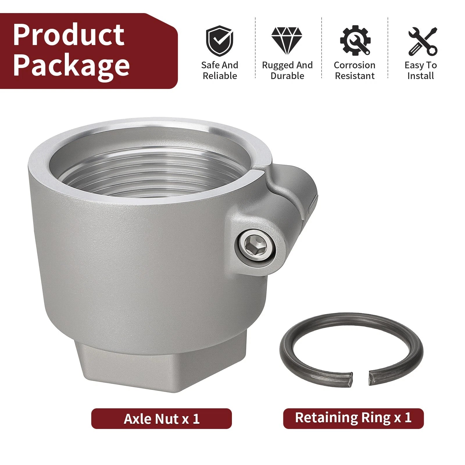 Axle Nut Retaining Ring for Polaris Scrambler 500 4x4 (2005–2010) 5133428 5137564