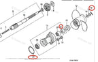 Propeller Shaft Oil Seal Kit for Honda Marine BF15D BF20D (8-20 HP)