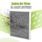 Cabin Air Filter Set of 2 for Chrysler Town & Country, Nissan GT-R, Titan XD CU23003