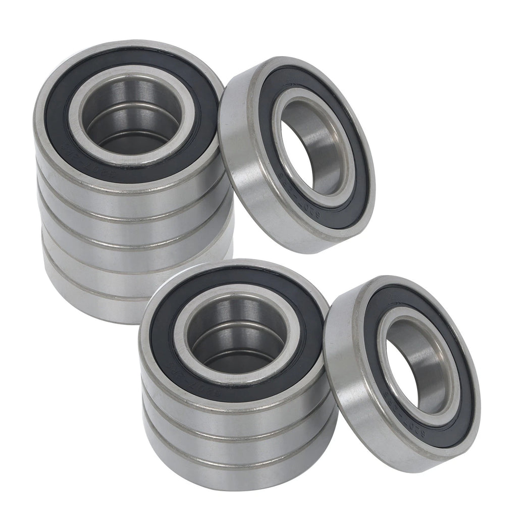 Set of 10 Deep Groove Ball Bearings 35mm x 72mm x 17mm Rubber Sealed