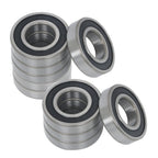 Set of 10 Deep Groove Ball Bearings 35mm x 72mm x 17mm Rubber Sealed