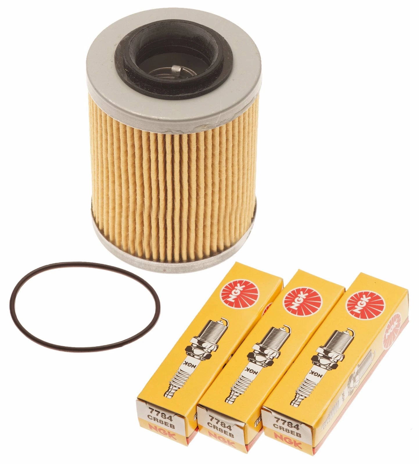 Oil Filter & NGK Spark Plugs Kit for Sea Doo Spark 900 (2014–2023) 420956123 CR8EB