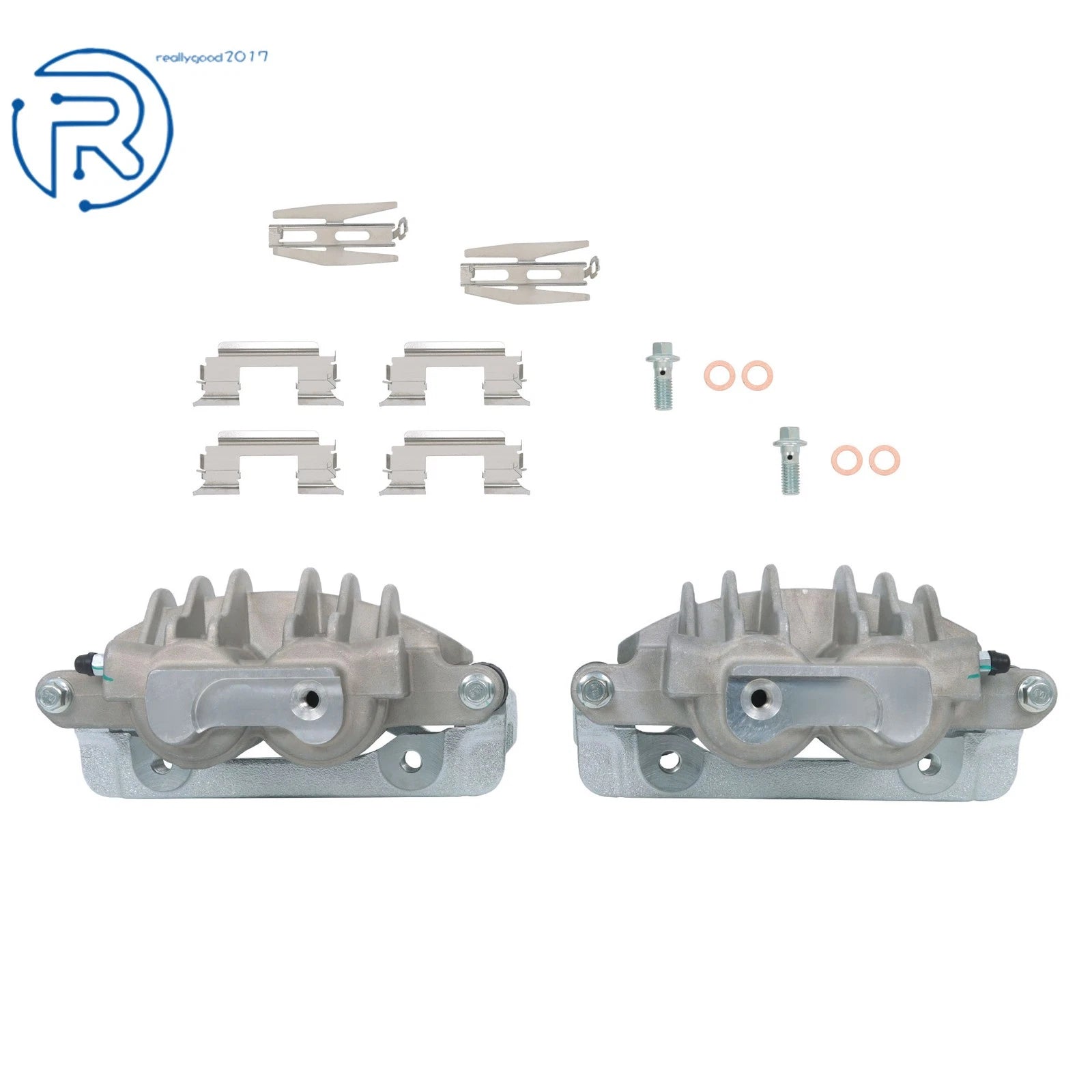 2X Disc Brake Calipers with Bracket for Ford Mustang (2018–2023)