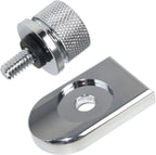 Black/Chrome Rear Fender Seat Bolt Tab Cover for Harley