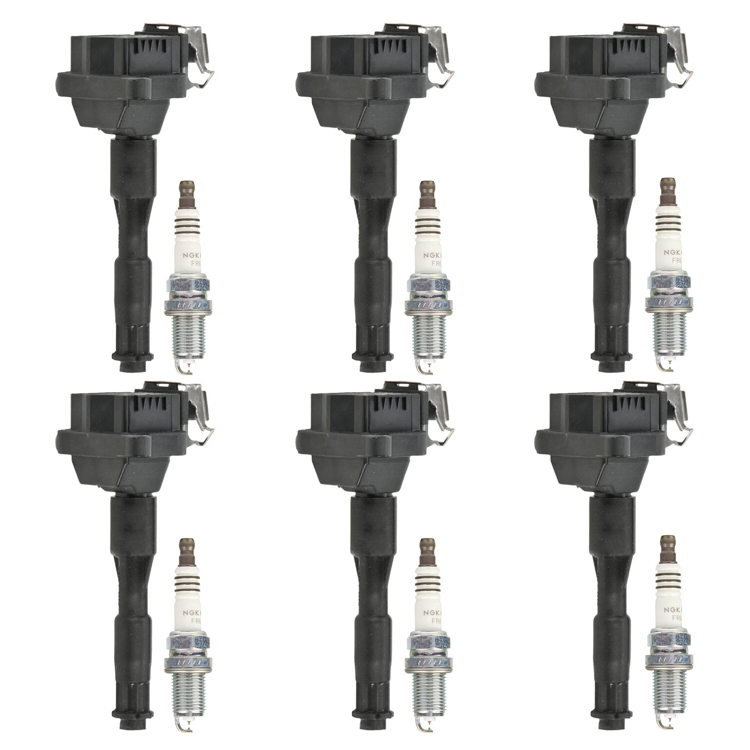 Set of 6 Ignition Coils & NGK Ruthenium HX Spark Plugs for MDX NSX 320i