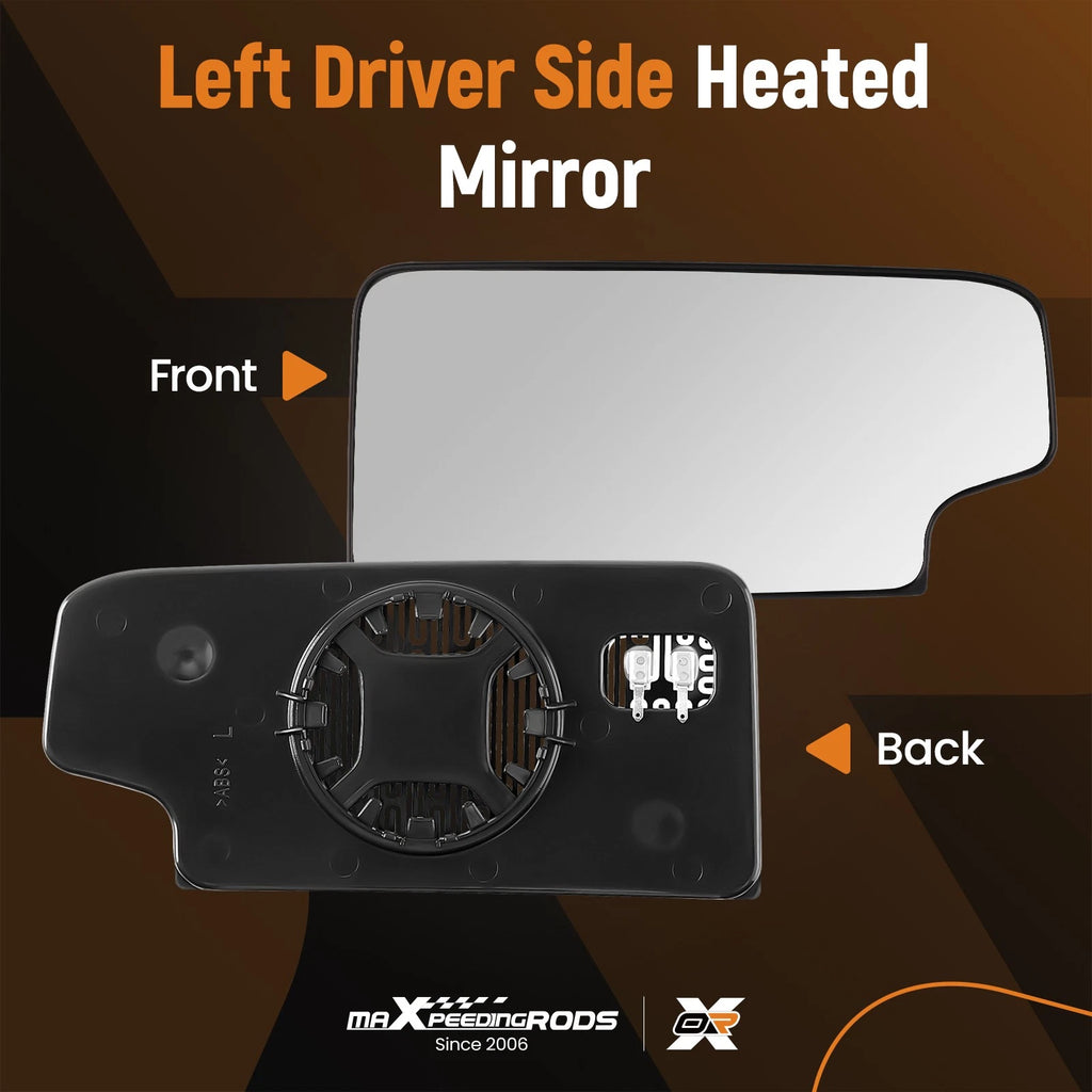 Tow Mirror Glass Lower Convex Left for Chevy Silverado 1500 2500 3500 (2007–2018)