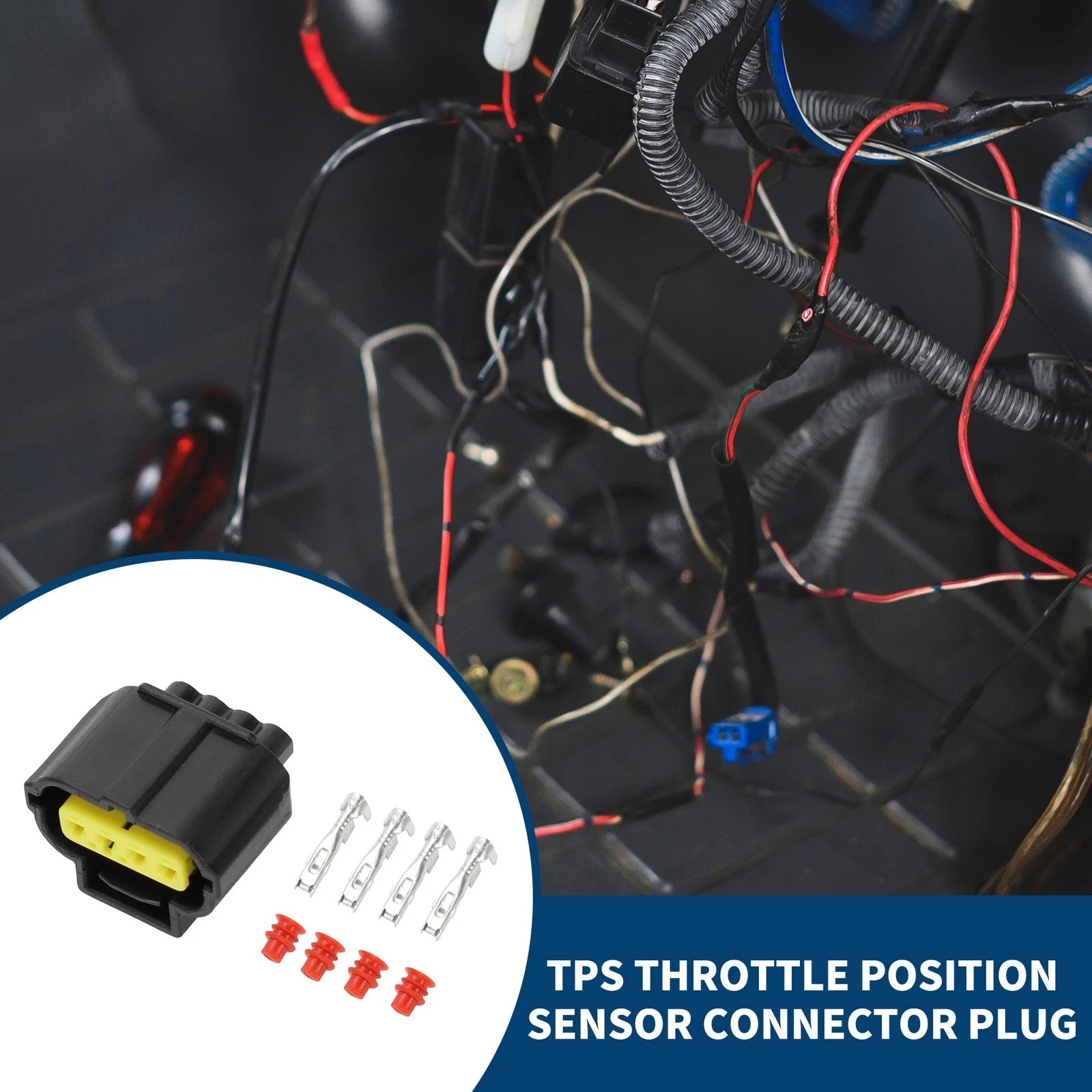 Set of 4 Pin TPS Throttle Position Sensor Connector for Toyota Crown Camry 