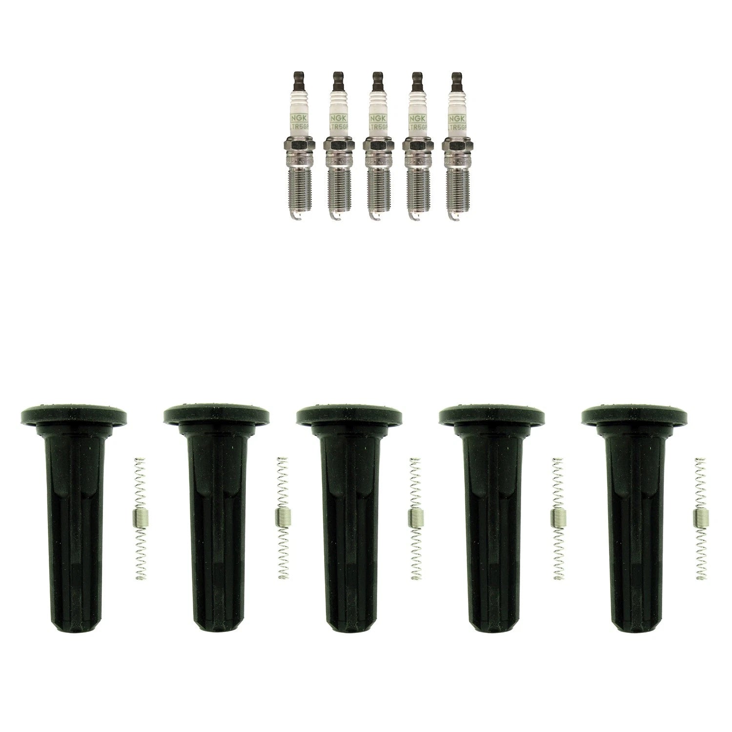 NGK 5 G-Power Platinum Spark Plugs & Coil Boots Kit for Canyon Colorado (2015–2022)