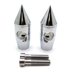 Chrome 1" Billet Spike Handlebar Risers for Harley Softail Dyna Sportster