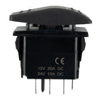 1pc 7Pin DPDT Rocker Switch for Boat 12V 20A Red LED Light
