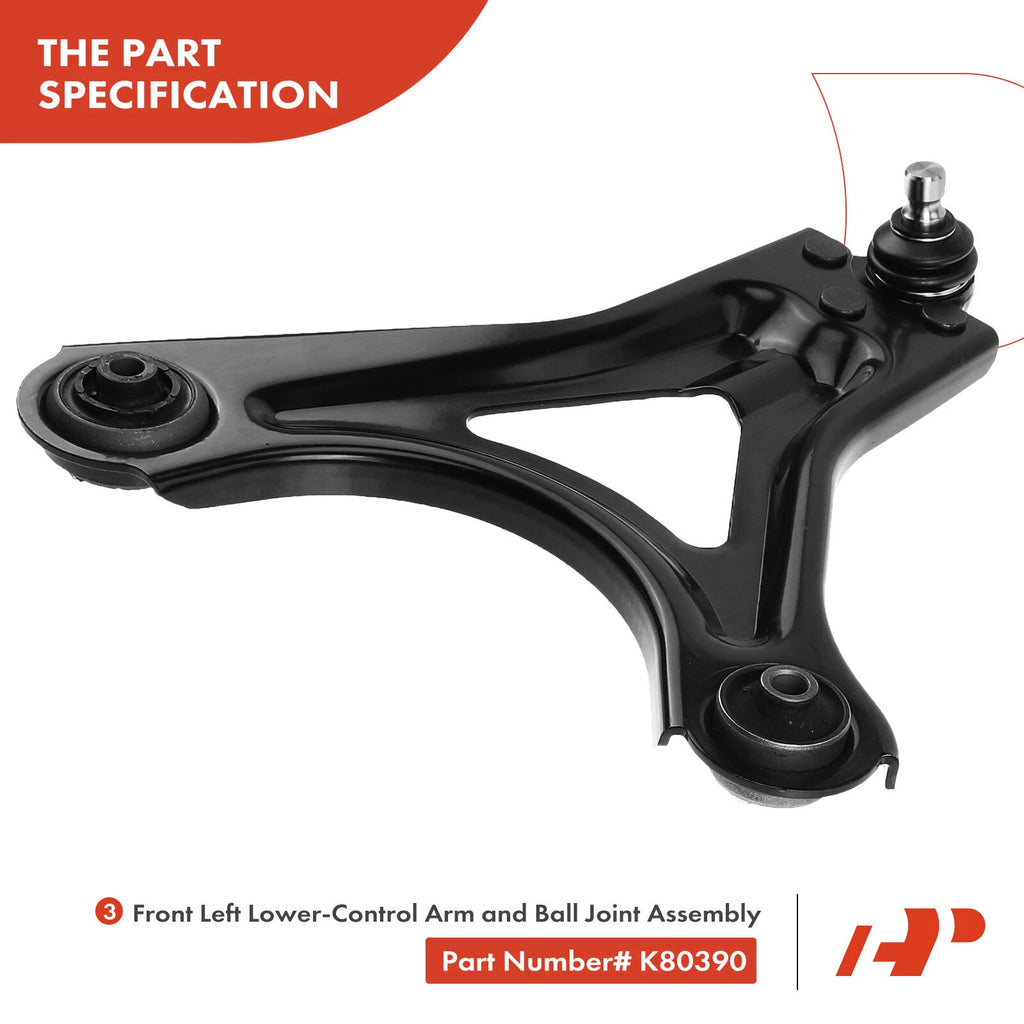Set of 8 Front Control Arm Ball Joints Sway Bar Links for Ford Contour (1995–2000)